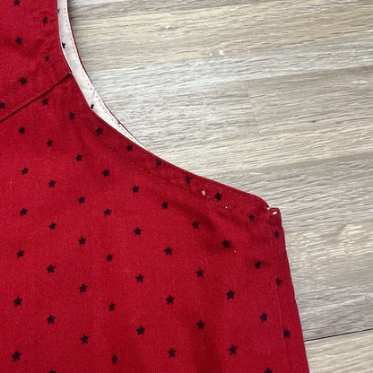 Vintage Wrangler Women’s Reversible Vest Red White Stars Fourth July Sz M - M197
