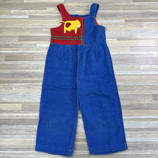 VTG Ruth Scharf Toddler Overalls Corduroy Milk Cow Size 3T - JN293