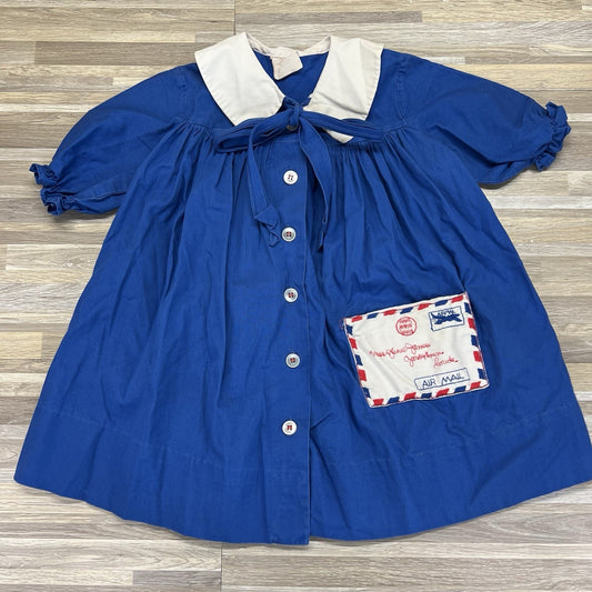 Vintage Cinderella Air Mail Girls Dress Size 2-3 Postal Service Postcard - M200