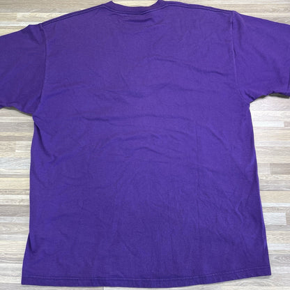 VTG Red Hat Society Women’s T Shirt Purple Size XL Embroidered - JL485