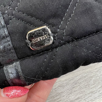 Vintage ESPIRIT Quilted Puffer Jacket Fur Fitted Size L/XL - M142