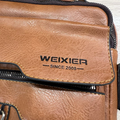 Weixier Men's 10" Brown Crossbody Bag Shoulder Messenger Bag No Strap - JL505
