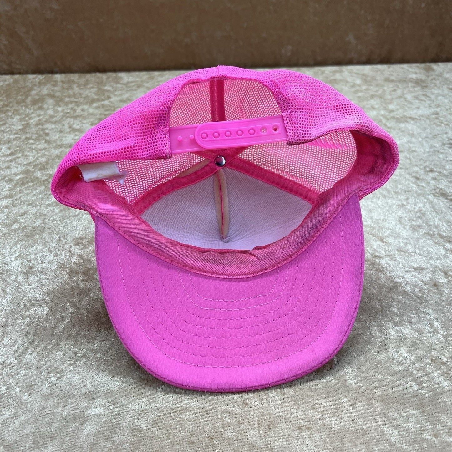 Vintage Trucker Hat Hot Pink Chevrolet Lanny Berg Car Dealership Hat Chevy