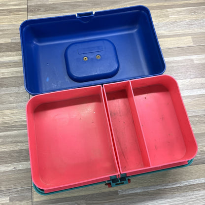 Vtg Caboodles Teal Blue Makeup Hair Storage Travel Train Case #2602 - 3D690