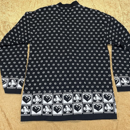 Vintage Pendleton Hearts And Clubs Women’s Cardigan Sweater Size Medium Cotton
