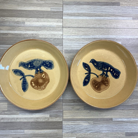 Pfaltzgraff America Pie Plate Pan Dish MAFA USA #576 Bird Serving - JL378