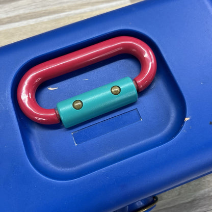 Vtg Caboodles Teal Blue Makeup Hair Storage Travel Train Case #2602 - 3D690