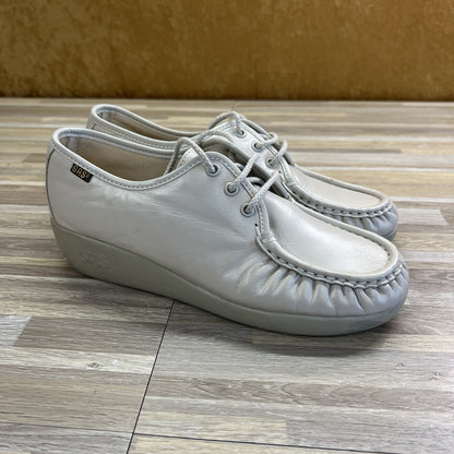 SAS Siesta Women's Comfort Oxford Loafer Moc Toe USA Beige - JL377