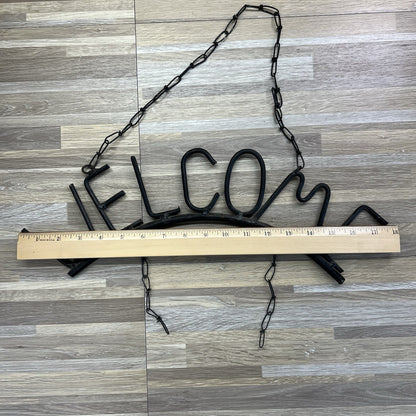 Vintage Welcome Sign Welded Metal Sign Handmade Sign Holder - JL455