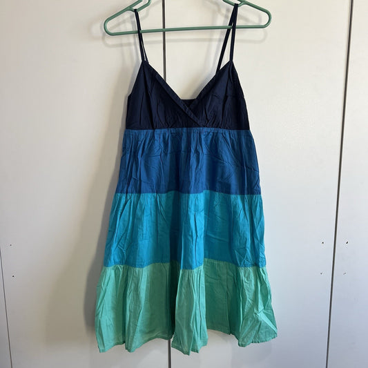 New York & Company Women's Blue V-Neck Sleeveless Shift Dress Small - JL399
