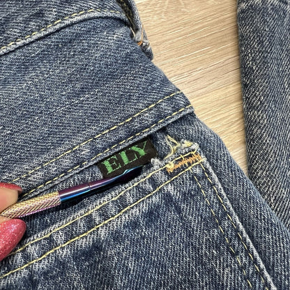 Vintage ELY Jeans Size 22x27 Destroyed Zipper Needs Work - M195