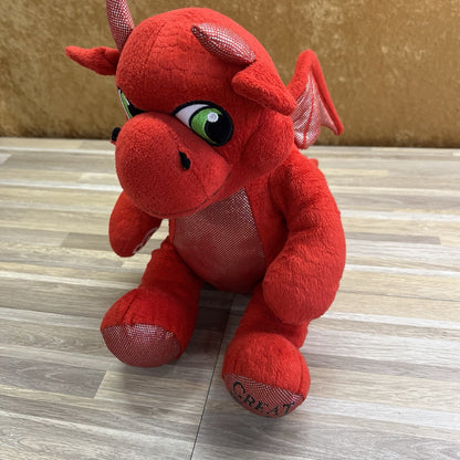 Build A Bear Great Wolf Lodge Magiquest Ellie Red Dragon Plush Stuff - JL383