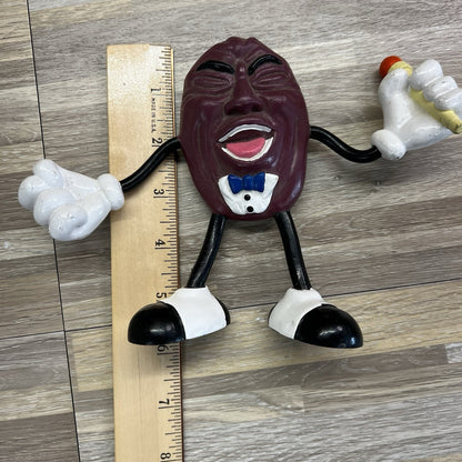 VTG California Raisin 1987 PVC Figure Bendable Arms Legs 6” - JL491