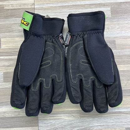 Team Arctic Snowmobile Gloves Size XL Thinsulate Black Green Hipora - JL483